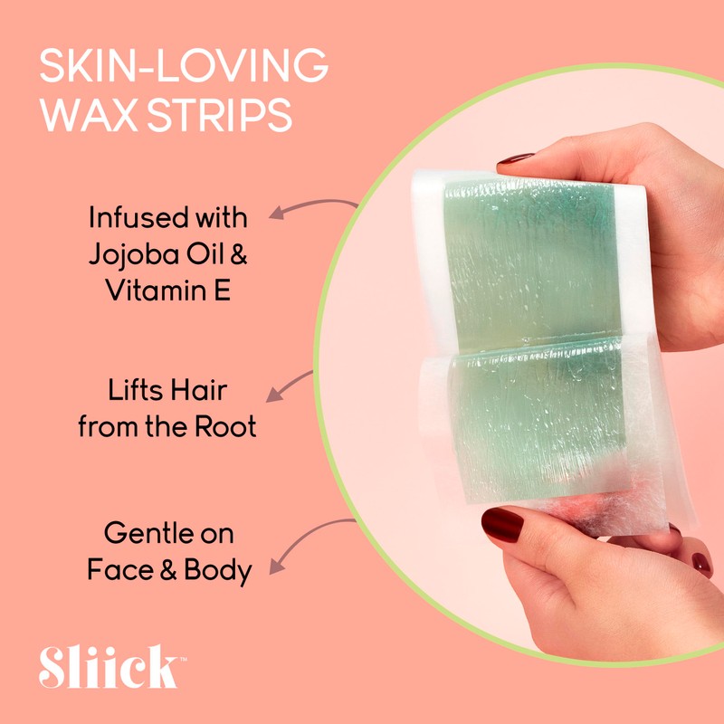 Sliick Ready-to-Use Wax Strips for Hair Removal – 40 Hair