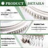 Keadic 160Pcs 5M/16.4FT Bendable Curved Ceiling Mount Curtain Track with