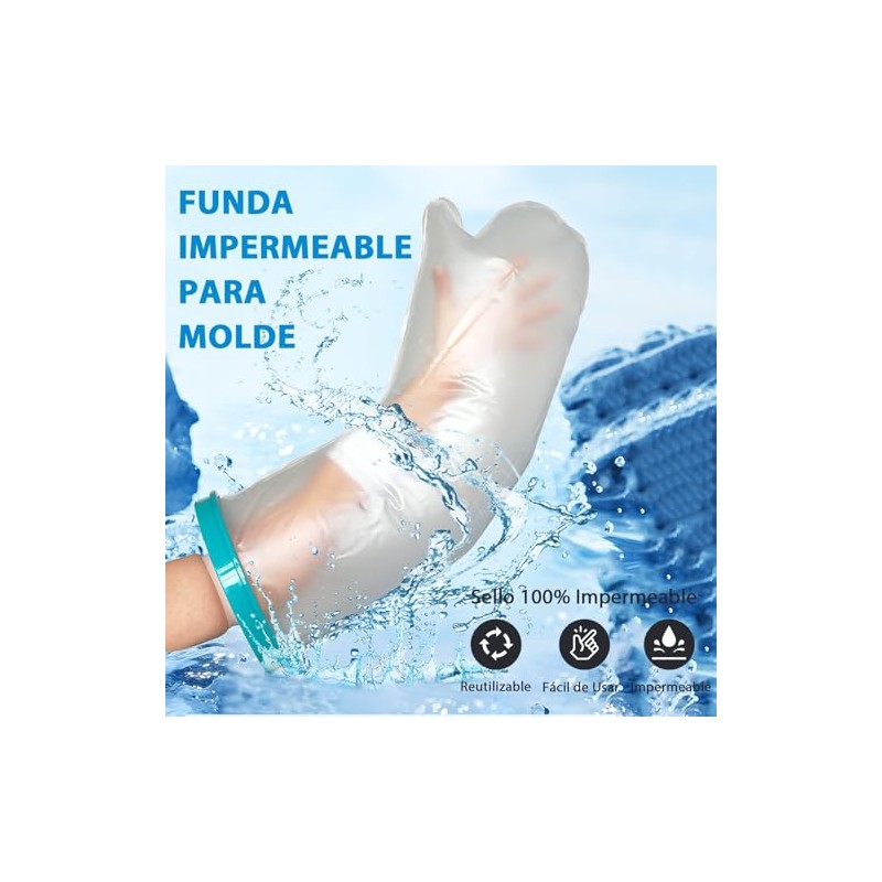 Cubierta Impermeable para Brazo Adulto para Ducha y Baño Reutilizable