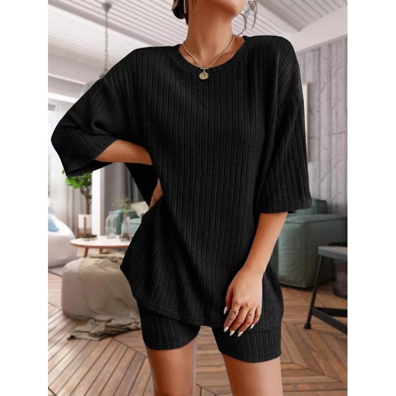 COMODO Conjunto Short Leggins Y Top 2 Pieza Mujer Casual