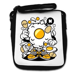 Cartoon Style Egg Urban Sunny Side Up Omelette Small Shoulder Bag