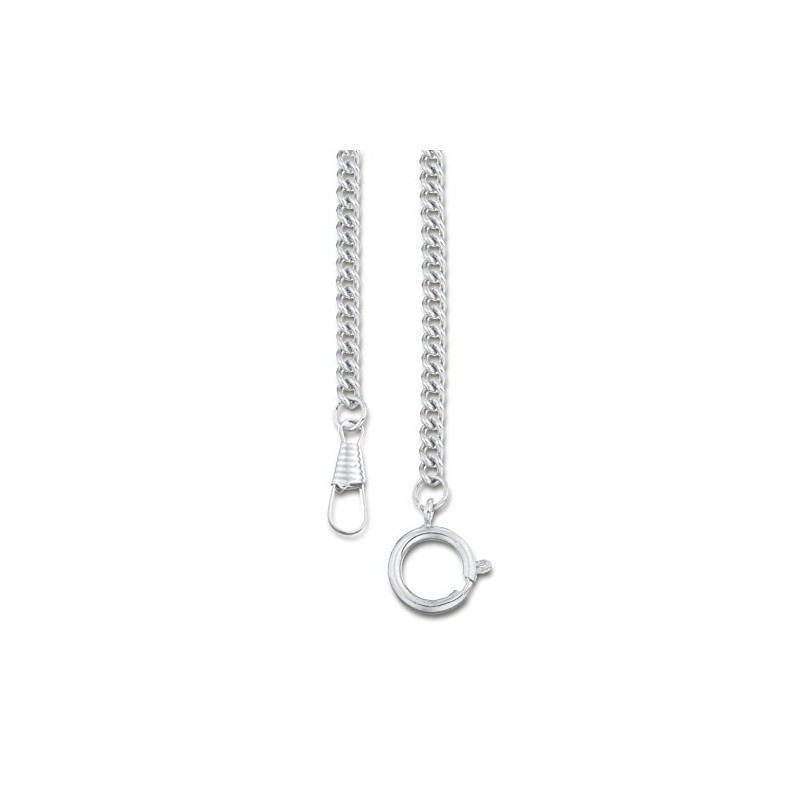 Eichmüller Chrome Plated Curb Necklace Chain Pocket Watch 9024 –