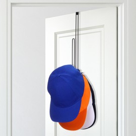 Yaocom 2 Pcs Over The Door Hat Rack 12 x 2 Inch Hat Organizer for Baseball Caps Over Door Baseball Cap Organizer Baseball Hat Storage Organizer Space Saving Hat Rack Hat Holder for Door (Black)