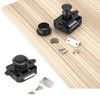 LESOLEIL Push Lock Motorhome Furniture Lock Button Cabinet ABS Lock