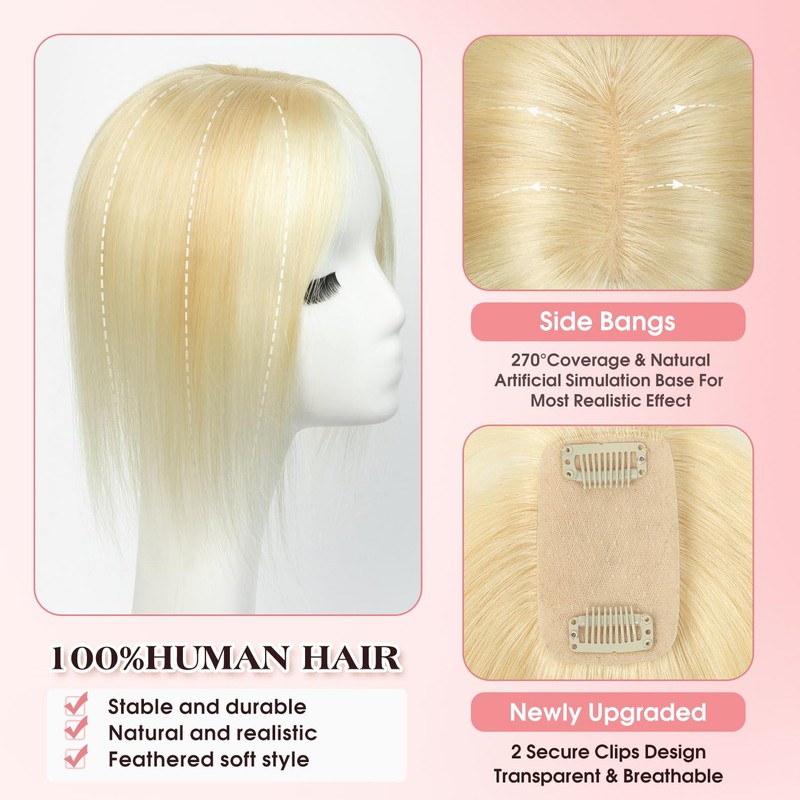 isheeny Premium Human Hair Topper for Women 10Inch Real Human