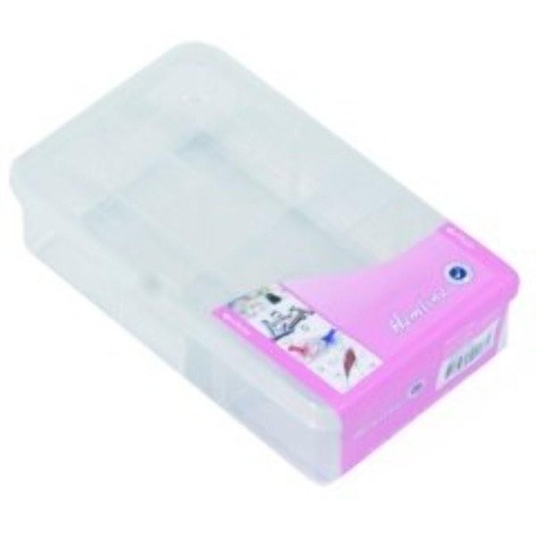 Hemline M3004.xs | Transparent Plastic Sewing Storage Box 11.7 x