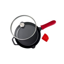 Victoria 12-Inch Cast Iron Skillet, Pre-Seasoned Cast-Iron Frying Pan with Long Handle, Made in Colombia