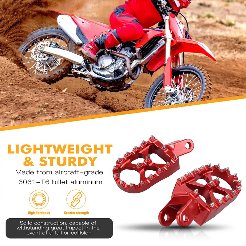 NICECNC Wide Foot Pegs Footrest For Honda XR650L 1993-2024 XR650R