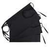 GWHOLE Schürze Kochschürze Bistroschürze Halbschürze 62,5 x 44,5 cm Schwarz