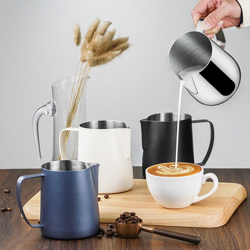 Coffee Milk Frothing Cup Stainless Steel Jug Steaming Pitcher 700ml