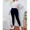 Kedera - Leggings elásticos de terciopelo de cintura alta para