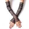 Women's Summer Lace UV Protection Ice Arm Sleeves - Long Gloves & Arm Guards (Free Size) Leather Purple 15ea