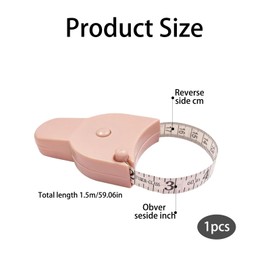 Tape Measure for Body Measurements, Retractable Body Measuring Tape Portable Design Observe The Changes in Dimension by Oneself Measurement for Arm, Thigh, Chest, Waist, Hips & More