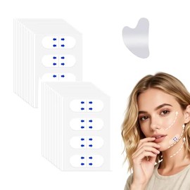 120 PCS Face Lift Tape para Rostro,1psc Tabletas de raspado facial. | Invisible Lifting Facials Parche para Estiramiento,levantar instantáneamente la 