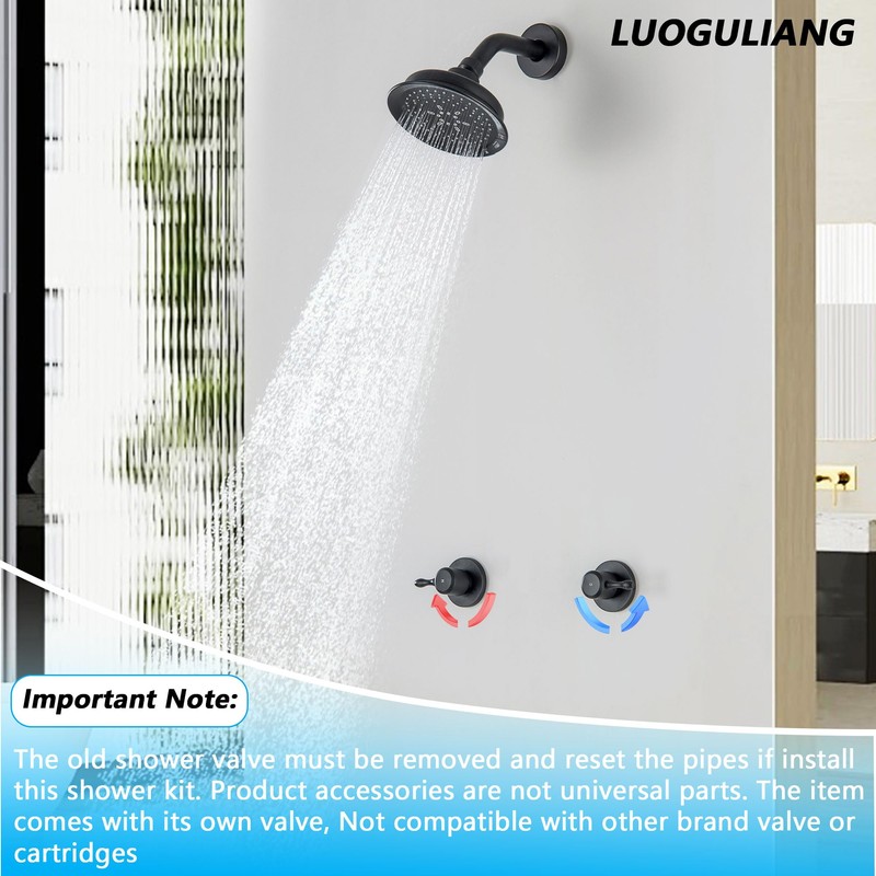 LUOGULIANG 2 Handles Shower Faucet Set (Type 4)