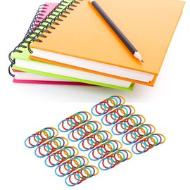 90 Plastic Binder Rings, Plastic Binder Rings, Multicoloured Plastic Book Rings, Flexible, for Cards, File Stacking and Sample Organisation, Use at School, Home or Office