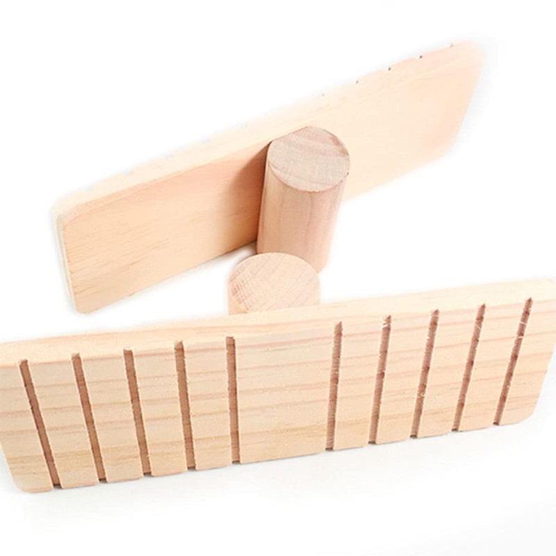 ANCLLO Hamster Hanging Ladder Wooden Seesaw Climbing Toy Cage Excise