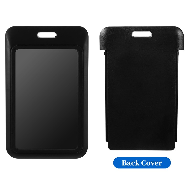 Hard Plastic ID Badge Holder Vertical Slide Open Card Case