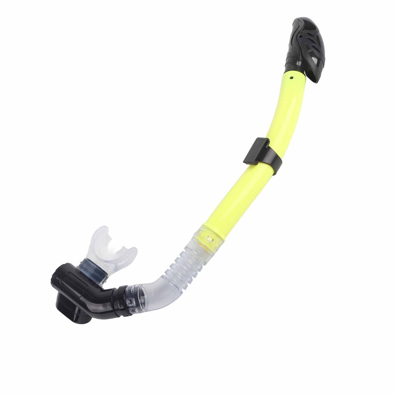 Durable Full Dry Swimming Diving Snorkel with Silicone Mouthpiece (yellow)