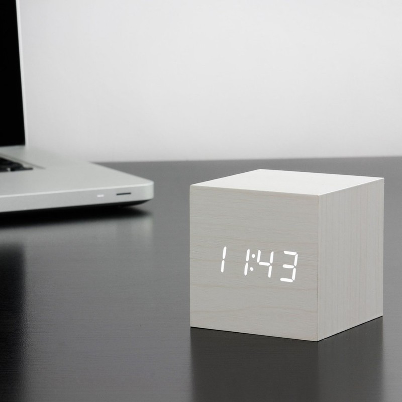 Gingko Design Alarm Clock, Others, White, One Size
