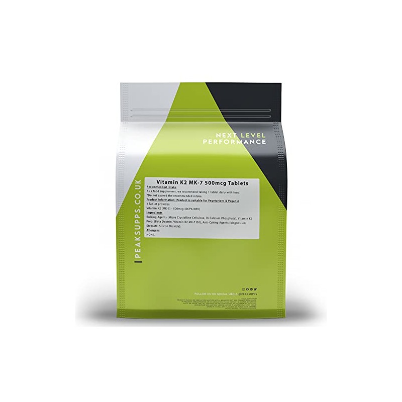 Vitamin K2 MK-7 500mcg Tablets | Vegan MK7 (360)