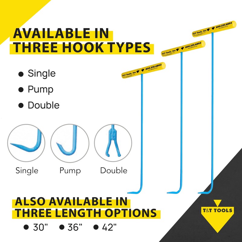 T&T Tools Handy Hook Lifting Tool - 30" Single end