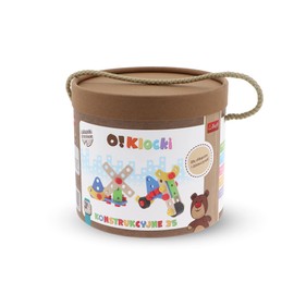 Trefl - O!Construction Building Blocks - Set of 35 - Wooden Toys, Wooden Building Blocks for Small Farmers, Bricks, Screws, Tools, Environmentally Friendly Toy for Years for Children from 3 Years