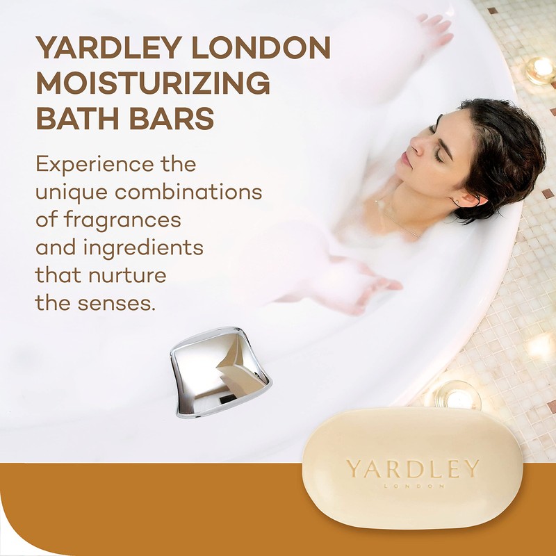 Yardley London Oatmeal and Naturally Moisturizing Bath Bar, Almond (Pack