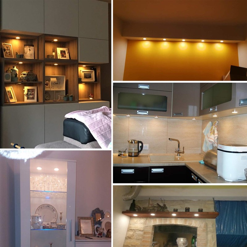 Lvyinyin Under Cabinet Lighting Kit, Dimmable Wireless RF Remote Control,