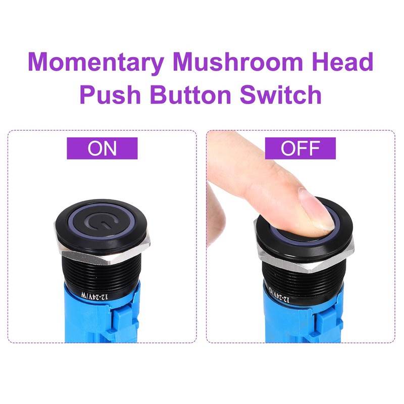 DMiotech 2 Pack 19mm / 3/4" Aluminium Alloy Latching Push