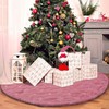 tiosggd Pink Christmas Tree Skirt 48 Inch Pink Faux Fur