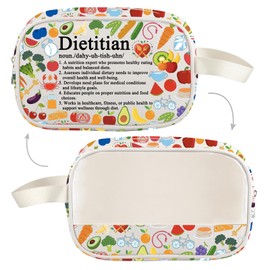 UJIMS Dietitian Toiletry Cosmetic Bags New Nutritionist Gift Dietitian Makeup Bag RD Clinical Nutritionist Merch (DietitianMbag)