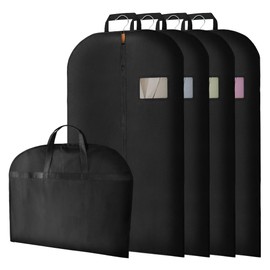 Vicloon Pack of 4 Garment Bags, Suit Protective Cover, Dustproof Garment Bags, High-Quality Suit Transport Bag, Breathable Suit Bag for Suit Jackets and Dress Storage, Clothes Cover (60 x 100 cm)