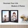 6x4 Inch Hinged Folding Picture Frame - Double Wooden Photo