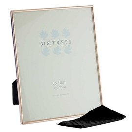 Sixtrees 2-405-80 Winchester Copper 10x8 inch Photo Frame. Complete with microfibre polishing cloth.