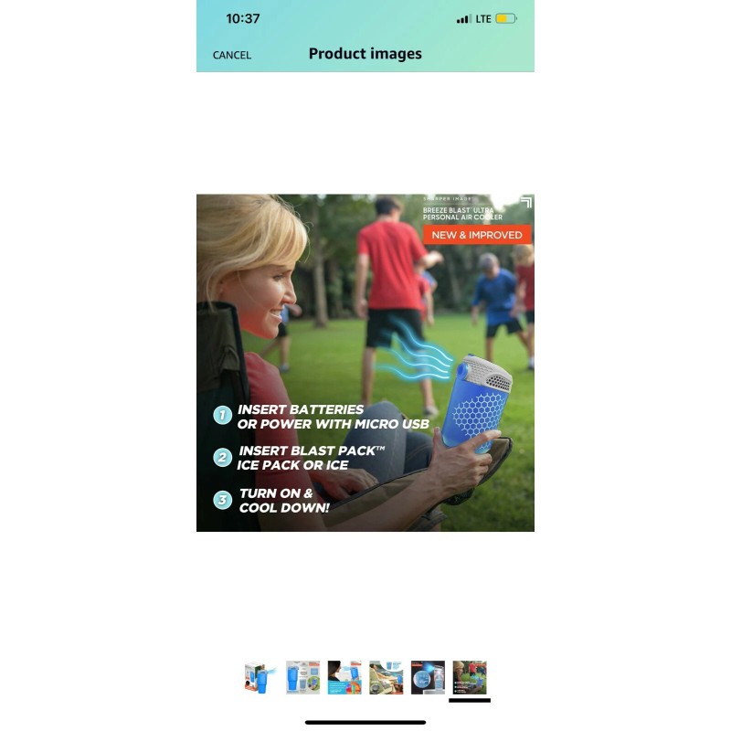 Sharper Image breeze blast personal air cooler by sharper image