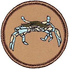 Maryland Blue Crab Patrol Patch - 2" Diameter Round Embroidered Patch (Sew-on)