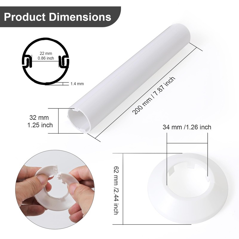 Plastic Hose Heating Pipe Cover, Pipe Cover, Radiator Pipe Insulation,