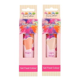 FunCakes - High Quality Food Colouring - Set of 2 (60 g) - Peach Beige