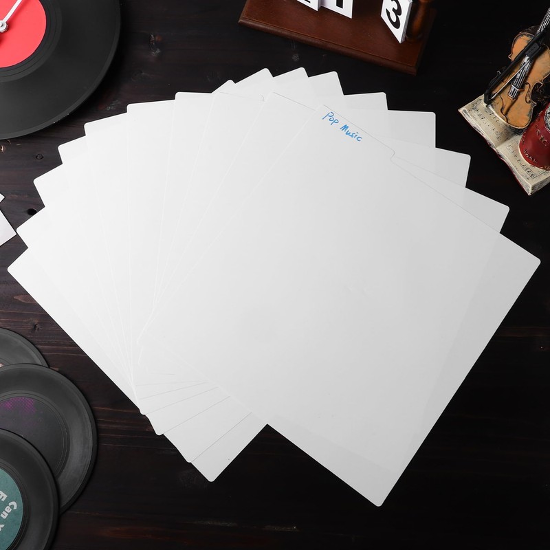 Operitacx 10pcs Vinyl Record Dividers - Index Cards for Record