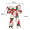 MOIHSING 2 Pcs Christmas Wreath Bows 9x13.8 Inch, Merry Christmas