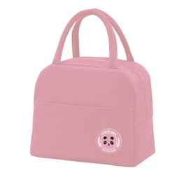 MeiLang Insulated Lunch Bag Pink Oxford Cloth Leakproof Thermal Tote