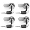 4Pcs Cam Lock, Cabinet Lock with Key Keyed Alike Tubular