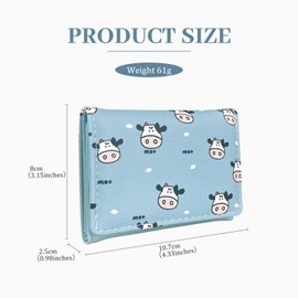 FuninCrea Cow Pattern Leather Small Wallet, Style 4, Fashionable
