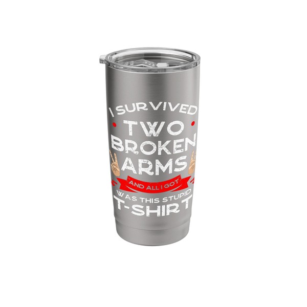 I Survived Two Broken Arms Bone Injury Cast Recovery Gift