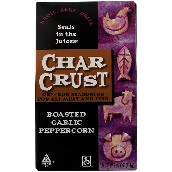 Char Crust Rub Roasted Garlic Peppercorn, 4 oz
