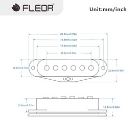 FLEOR Single-Coil-Tonabnehmer Alnik 5 ST -Tonabnehmer Mittelgitarren-Tonabnehmer versetzt für ST SQ E-Gitarre, Creme