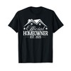Homeowner Est. 2025 First Time Homeowner Housewarming T-Shirt