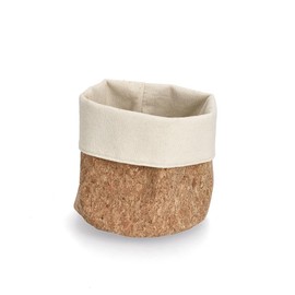 Zeller 15232 Storage Basket Cork / Cotton Approx. Diameter 13 x 13 cm