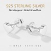Sterling Silver Heart Stud Earrings for Women Simple Small Studs